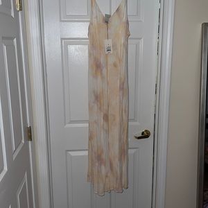 Creamsicle midi slip dress!